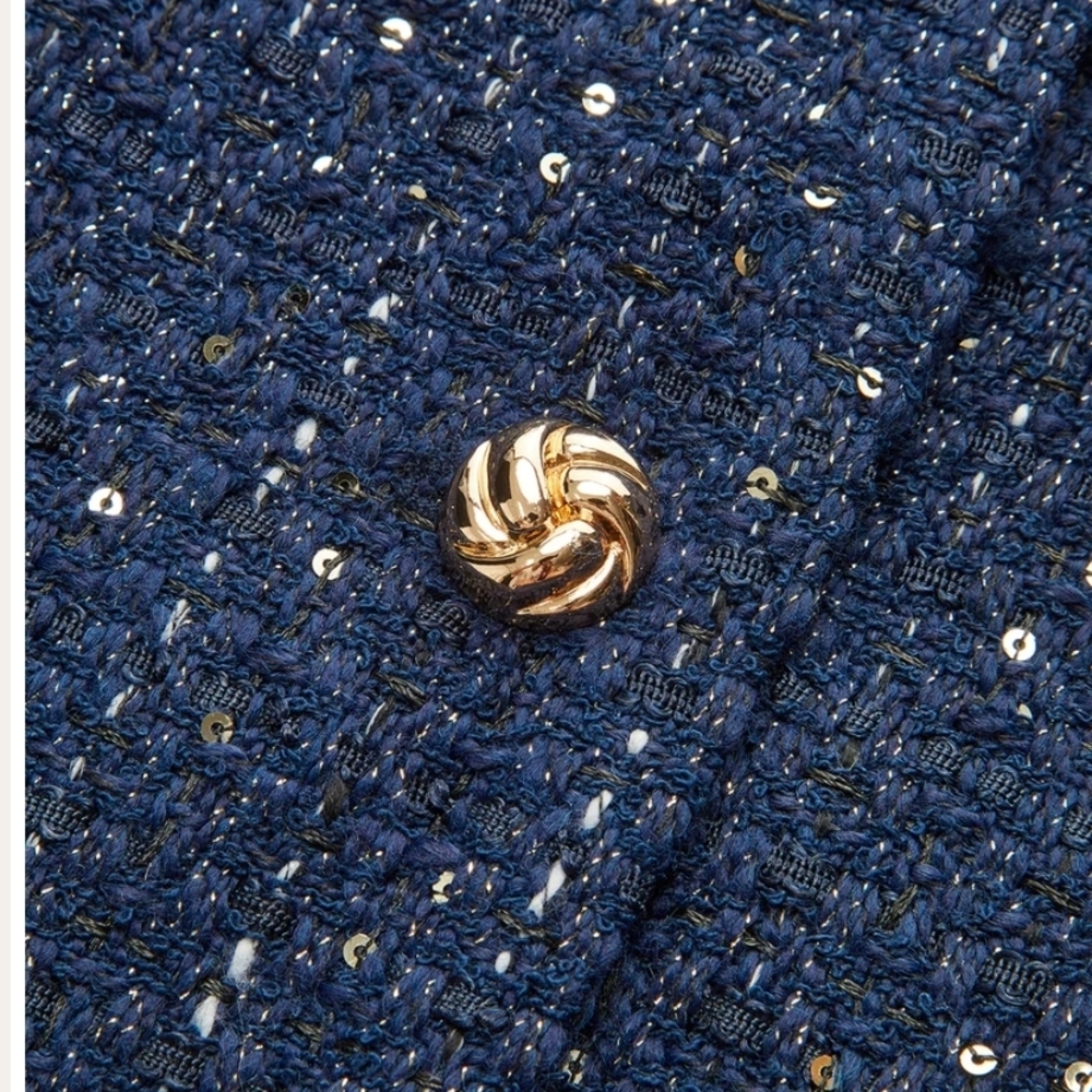 Commense Metallic Button Tweed Jacket - Picture 3 of 3